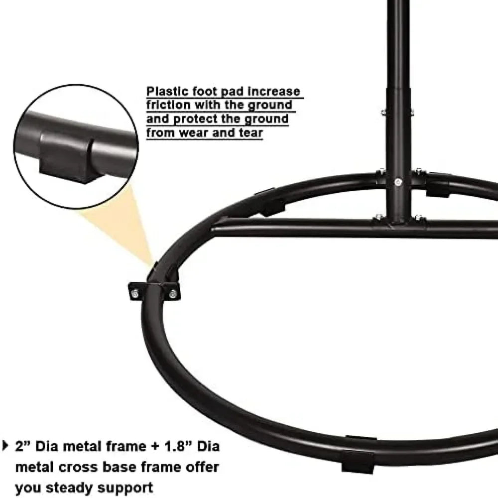 Egg Chair with Stand Hammock Chairs with Stand Included Indoor Outdoor Hanging Egg Chairs with Cushions Swinging Chair