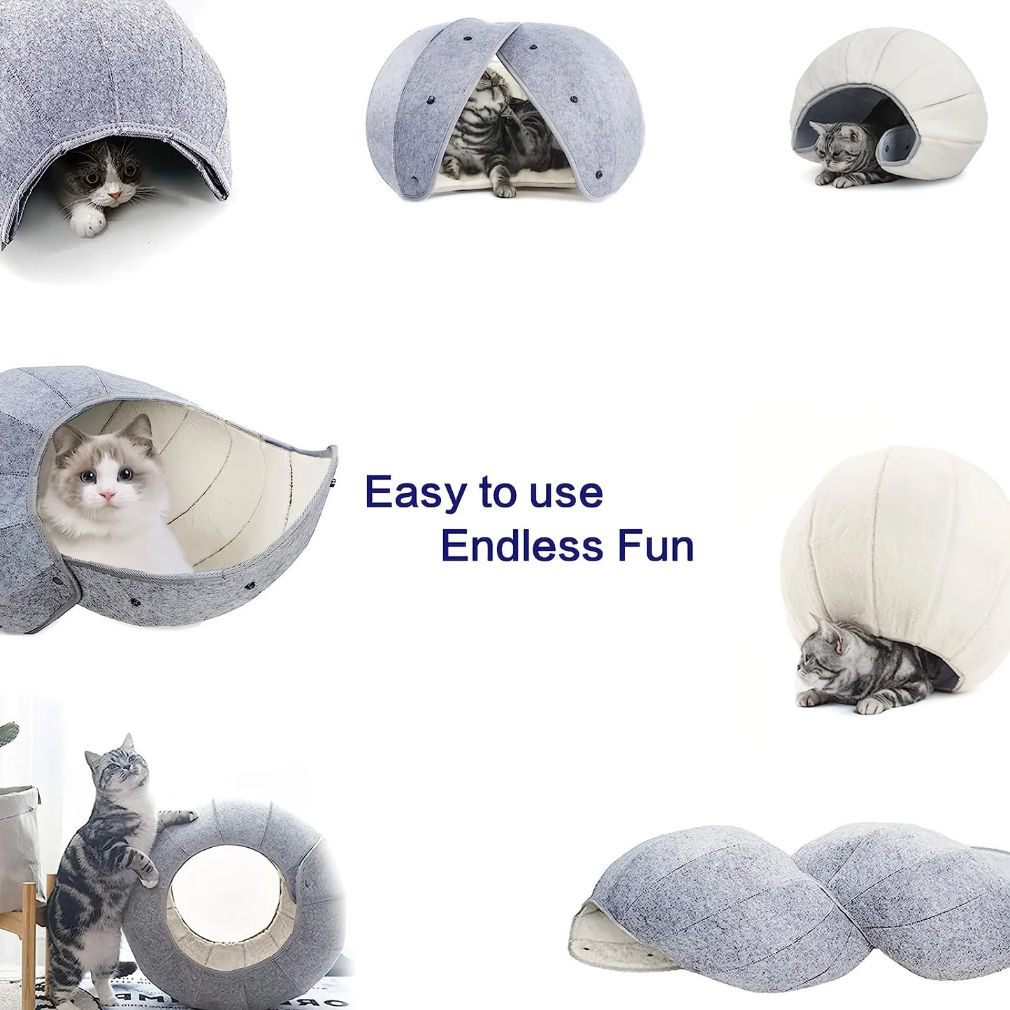 Foldable Breathable Pet Bed Cat Bed Dog Bed Cave Tunnel Semi-Enclosed Creative Pet Bed Cat Mat Cat and Dog Supplies