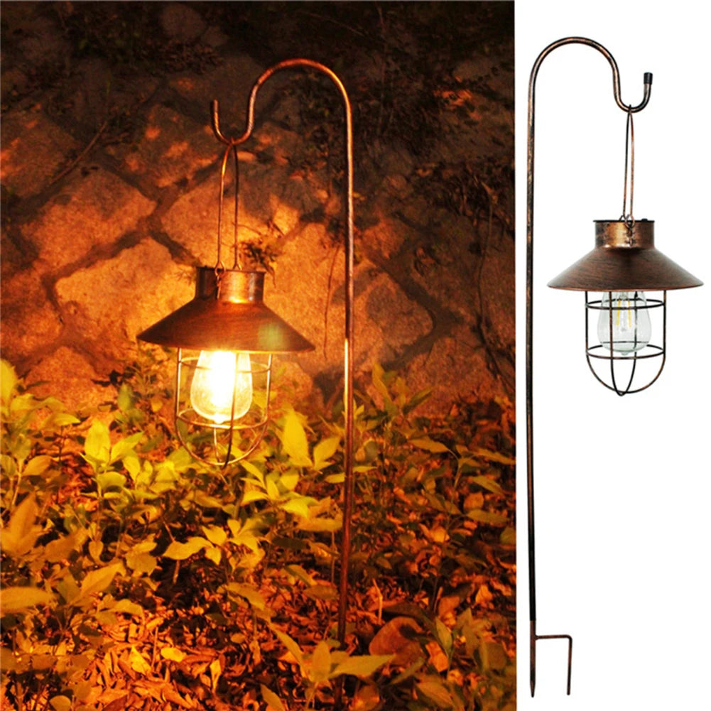 Hanging Solar Light, Portable Rechargeable Solar Lamp, Waterproof Outdoor Solar Lamp Lanterns, Decorative for Patio/Walking