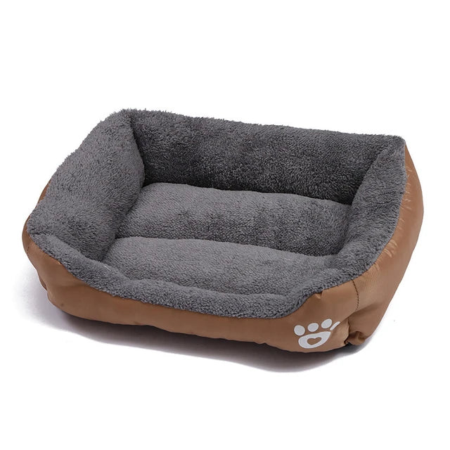 Large Pet Cat Dog Bed Square Plush Kennel Summer Washable Cat Mat Waterproof Mattress Pet Cushion Medium Large Dogs Pet Supplies