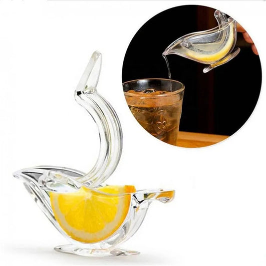 Lemon Manual Juicer Press Squeeze Fruit Mini Manual Juicer Bird Shape Transparent Portable for Orange Kitchen Home Slip Tool