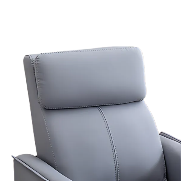 Blue grey power swivel rocker recliner with 270° swivel, smooth gliding recline, USB charging port, and durable faux leather fabric. Supports up to 350 lbs, perfect for living room, bedroom, or nursery. Easy assembly and quiet motor.