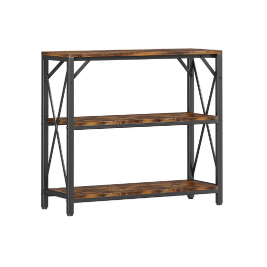 3-tier engineered wood shelf.