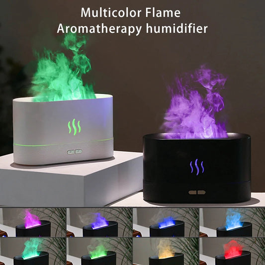 USB Powered LED Color Changing Capabilities and a soothing fire and flame design