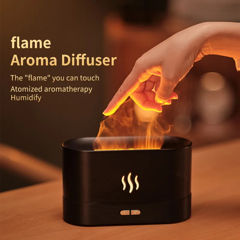 USB Powered LED Color Changing Capabilities and a soothing fire and flame design