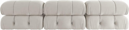 Modern velvet sectional sofa with plush upholstery, button tufting, and durable wood frame. Versatile design with individual seat cushions for ultimate comfort, supporting up to 330 lbs per seat. Perfect for living rooms, offering easy assembly and a sleek, contemporary style.