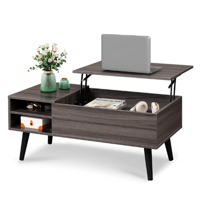 Grey lift-top coffee table" or "mid-century storage coffee table. Modern Living Room Furniture