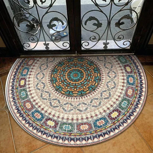 Semicircle Entrance Doormats Geometric Pattern Non-Slip Carpets Indoor Outdoor Kitchen Floor Mats Bathroom Rugs Home Decor