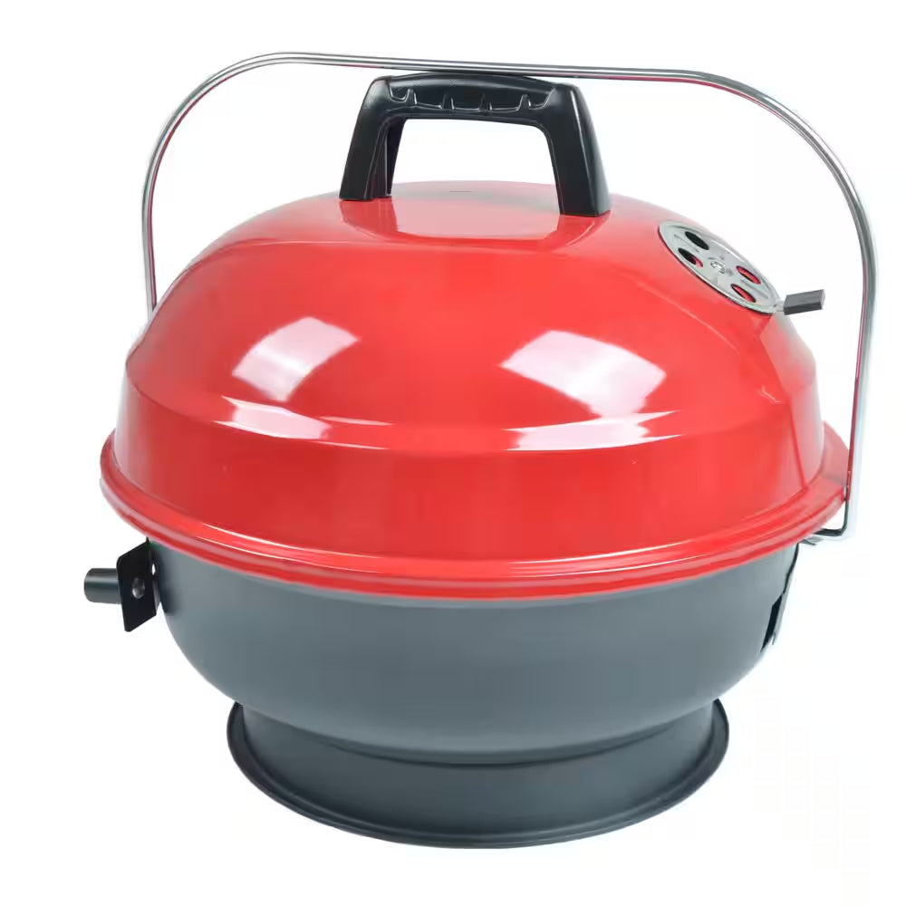 14 In. Portable Charcoal Grill in Red