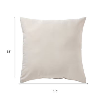 Set of 2 beige square throw pillows with corded edges and hidden zipper closure, made of soft cotton-blend twill fabric, perfect for modern and transitional home décor.