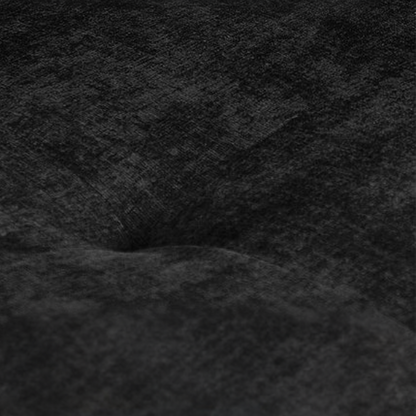 Modern black chenille loveseat with tufted back, square arms, wood legs, USB charging ports, and removable cushions—perfect for contemporary or transitional interiors

