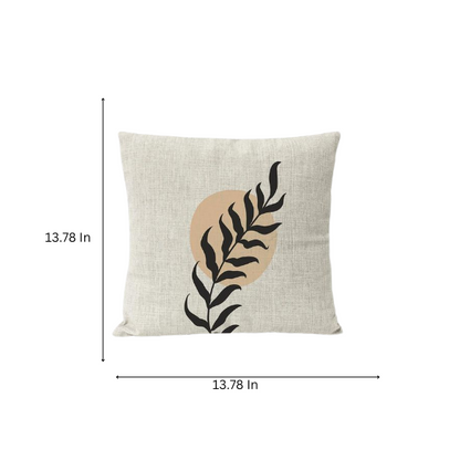 Boho Linen Throw Pillow Covers with Modern Abstract Design in Neutral Multi-Colored Shades – Premium Linen Decorative Pillows for Living Room, Bedroom, and Office.