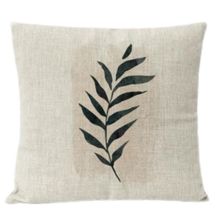 Boho Linen Throw Pillow Covers with Modern Abstract Design in Neutral Multi-Colored Shades – Decorative Square Pillow Covers for Home, Office, and Bedroom.