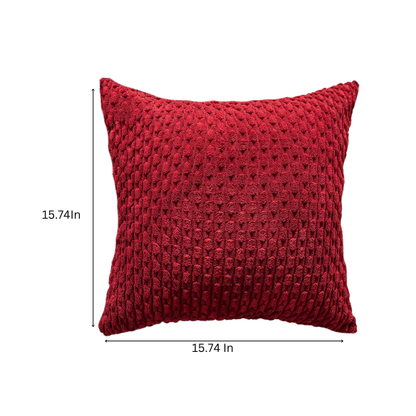 Burgundy striped corduroy throw pillow cover, modern and boho design, machine washable, with zipper closure, perfect for home décor, sofa, or bedroom.