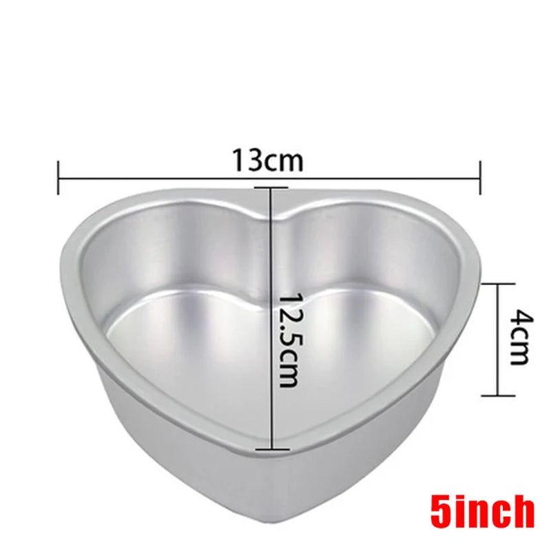 2/3/4/5/6/7/8/10/12Inch Removable Bottom Heart round Cake Pan Aluminum Nonstick Cake Bakeware Tools Baking DIY Tray Layer Tier