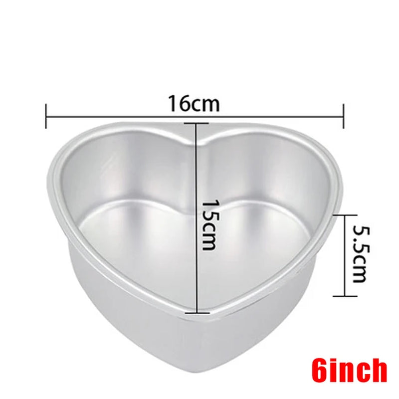 2/3/4/5/6/7/8/10/12Inch Removable Bottom Heart round Cake Pan Aluminum Nonstick Cake Bakeware Tools Baking DIY Tray Layer Tier