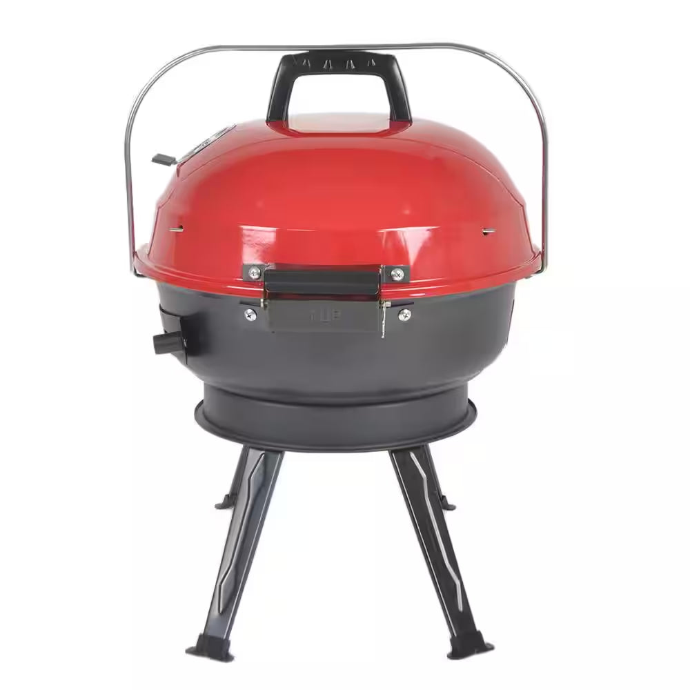 14 In. Portable Charcoal Grill in Red