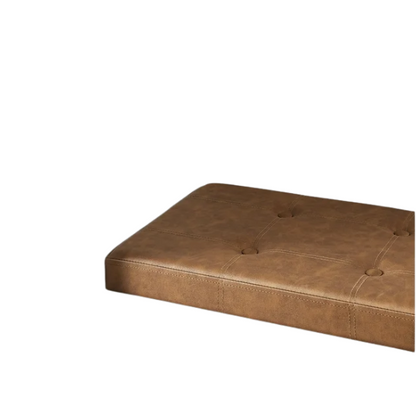 Coffee Brown Foldable Storage Footrest Ottoman – Multi-functional, space-saving design with storage and extra seating