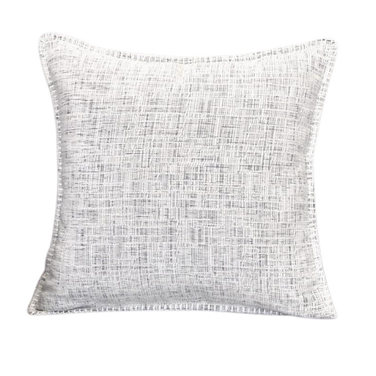 Cream white chenille throw pillow covers 20x20 – set of 2, soft textured cushion covers with piped edges and hidden zipper, modern farmhouse decorative pillows for couch or bed

