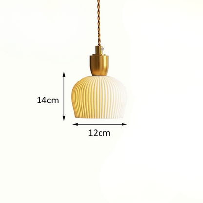 Elegant ceramic chandelier with bronze and brass accents, E27 light fixture for dining room or living room.