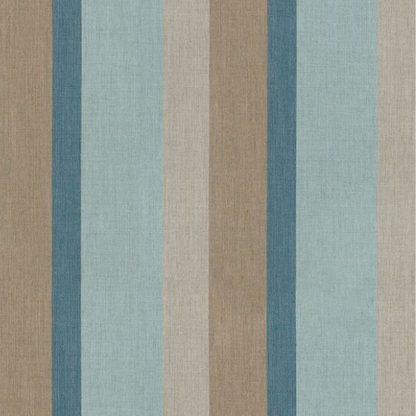 Striped accent pillow in light blue, misty teal, warm sand, and light beige – reversible and weather-resistant with plush polyester fill, perfect for indoor or outdoor spaces.

