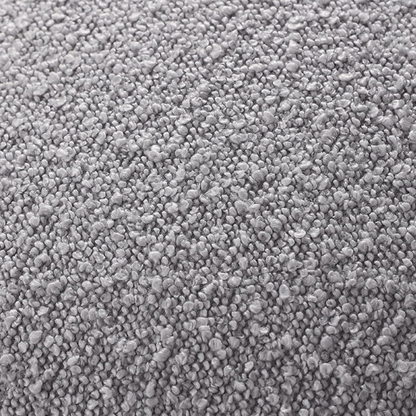 Light grey boucle throw pillow cover with soft loop texture, 18x18 inches – modern cozy accent for sofa, bed, or armchair