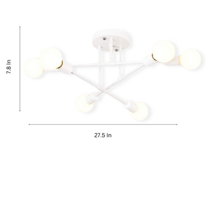 Minimalist white pendant light fixture for living room and bedroom, AC powered, ceiling mount, paper material.