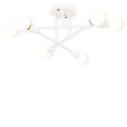 Minimalist white pendant light fixture for living room and bedroom, AC powered, ceiling mount, paper material.