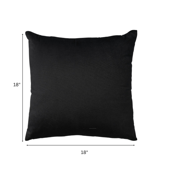 Set of 2 luxury black pillow covers with zipper closure for modern home decor, perfect for living rooms, bedrooms, and sofas.