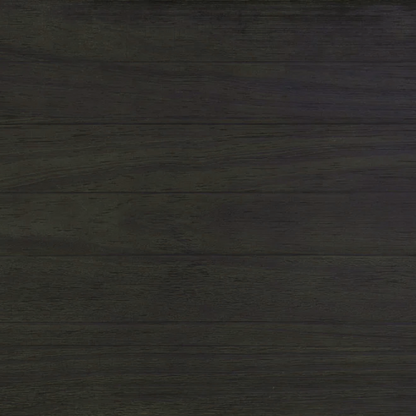 Rustic solid wood queen size bed frame in black finish with farmhouse plank headboard and distressed wood grain texture