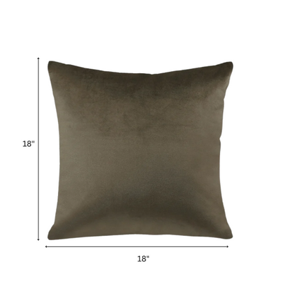 Set of 2 luxury dark brown pillow covers with zipper closure for modern home decor, perfect for living rooms, bedrooms, and sofas.