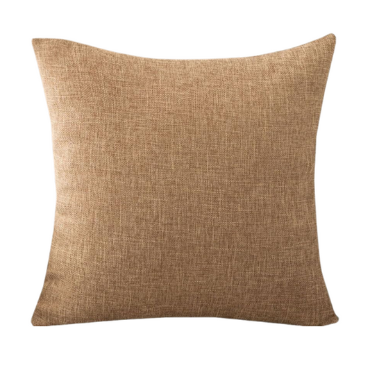 Hemp Cotton Linen Throw Pillow Cover – Square Decorative Cushion Case with Hidden Zipper for Sofa, Bed, or Living Room (Available in 4 Sizes)