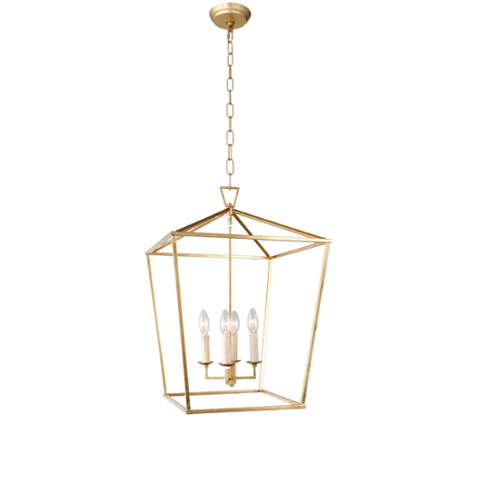 H25 x W17 large iron cage chandelier in aged gold or matte black, featuring a medieval-inspired candle-style design for dining rooms, foyers, or entryways