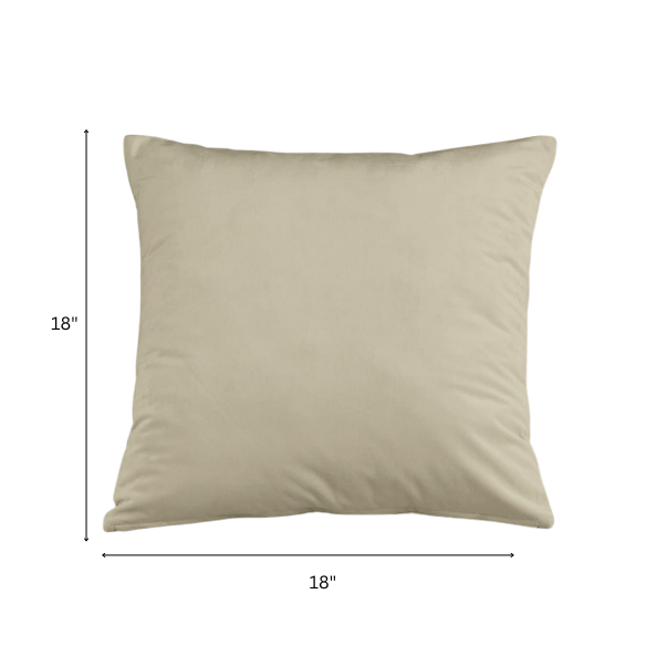 Set of 2 luxury light beige pillow covers with zipper closure for modern home decor, perfect for living rooms, bedrooms, and sofas.