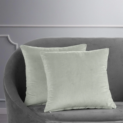 Set of 2 luxury light grey pillow covers with zipper closure for modern home decor, perfect for living rooms, bedrooms, and sofas.