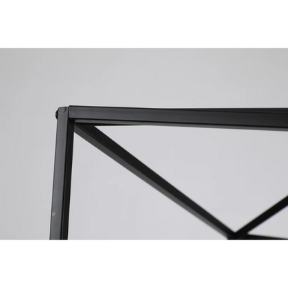 Matte black iron cage chandelier with candle-style lighting, ideal for dining rooms, foyers, and staircases

