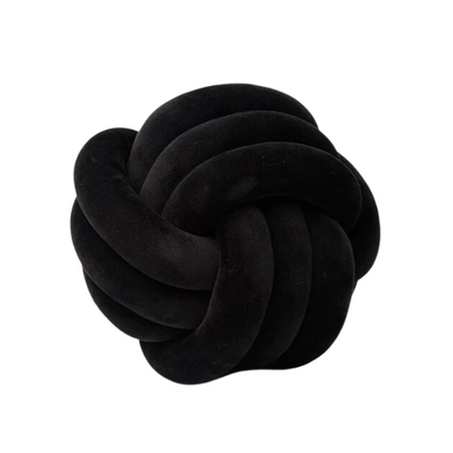 Midnight black geometric decorative pillow cover in plush polyester, available in 22 cm and 28 cm sizes. Modern cushion cover for sofa, bed, or holiday decor.