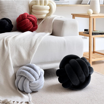 Midnight black geometric decorative pillow cover in plush polyester, available in 22 cm and 28 cm sizes. Modern cushion cover for sofa, bed, or holiday decor.