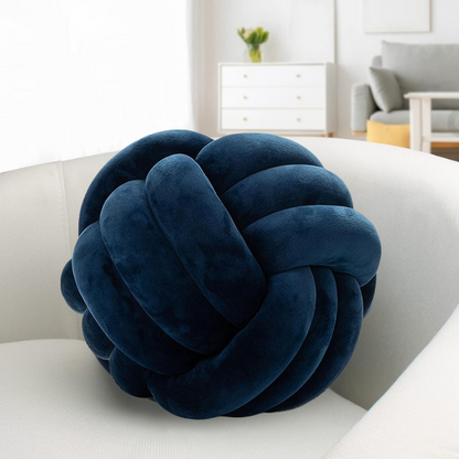 Navy Blue Geometric Decorative Throw Pillow – Modern Plush Cushion for Sofa, Bed, or Home Decor (22 cm & 28 cm Sizes)
