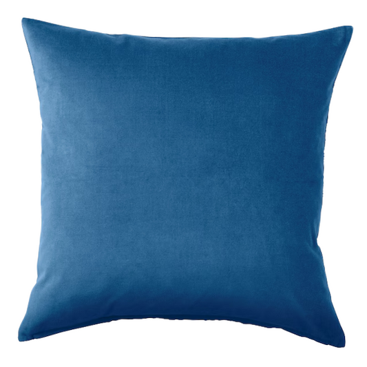Set of 2 luxury royal blue pillow covers with zipper closure for modern home decor, perfect for living rooms, bedrooms, and sofas.