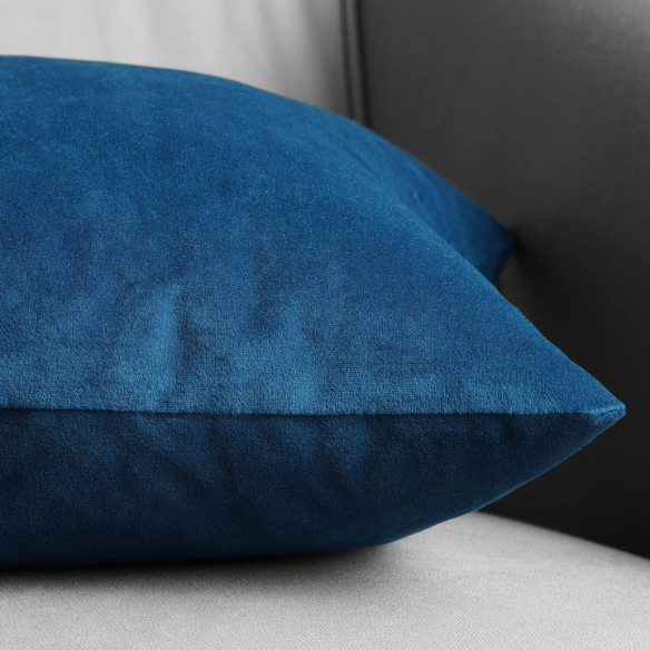 Set of 2 luxury royal blue pillow covers with zipper closure for modern home decor, perfect for living rooms, bedrooms, and sofas.