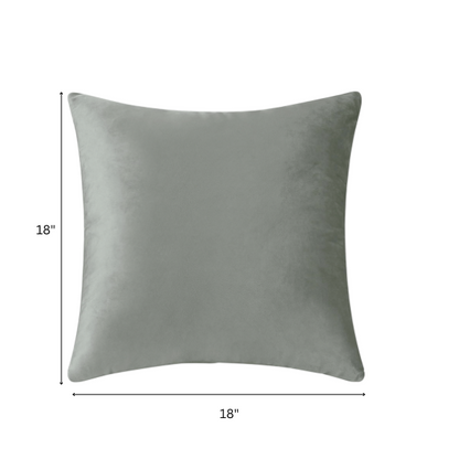 Set of 2 slate grey pillow covers with zipper closure, perfect for modern home decor in living rooms, bedrooms, and more.