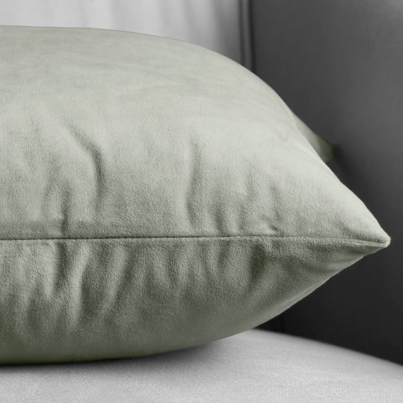 Set of 2 slate grey pillow covers with zipper closure, perfect for modern home decor in living rooms, bedrooms, and more.
