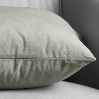 Set of 2 slate grey pillow covers with zipper closure, perfect for modern home decor in living rooms, bedrooms, and more.