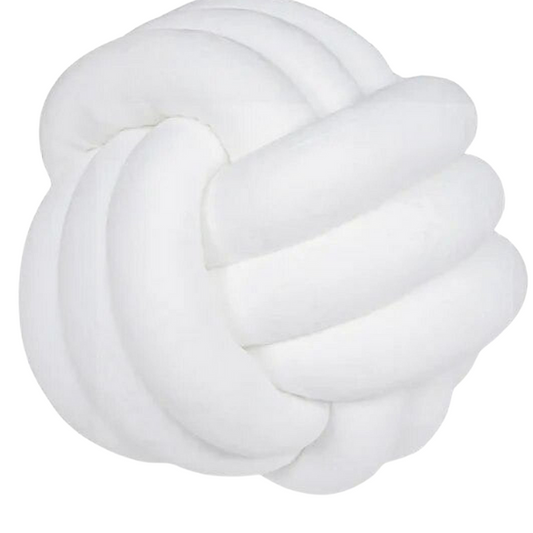 White Geometric Decorative Throw Pillow – Clean Modern Cushion for Sofa, Bed, or Home Decor (22 cm & 28 cm Sizes)