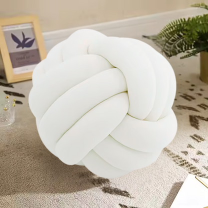 White Geometric Decorative Throw Pillow – Clean Modern Cushion for Sofa, Bed, or Home Decor (22 cm & 28 cm Sizes)