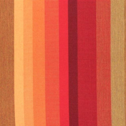 Striped accent pillow in red, orange, and brown – reversible, weather-resistant, and overstuffed for cozy indoor or outdoor décor.

