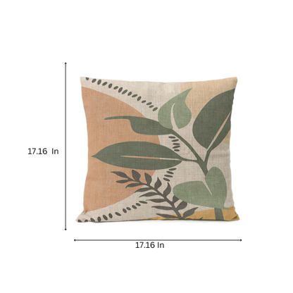 Nordic Boho Geometric Pillow Cover | Monstera Leaf & Rainbow Sun Throw Pillow Case | Artful Decorative Sofa Cushion for Stylish Home Decor