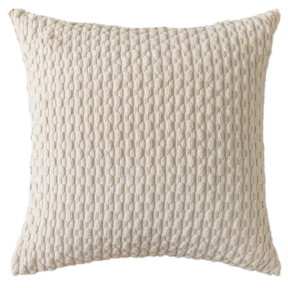 Tan Striped Corduroy Throw Pillow Cover – Modern Boho Style, Zipper Closure, Soft Polyester, Machine Washable